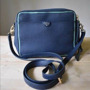 Fossil Crossbody Bag- Navy